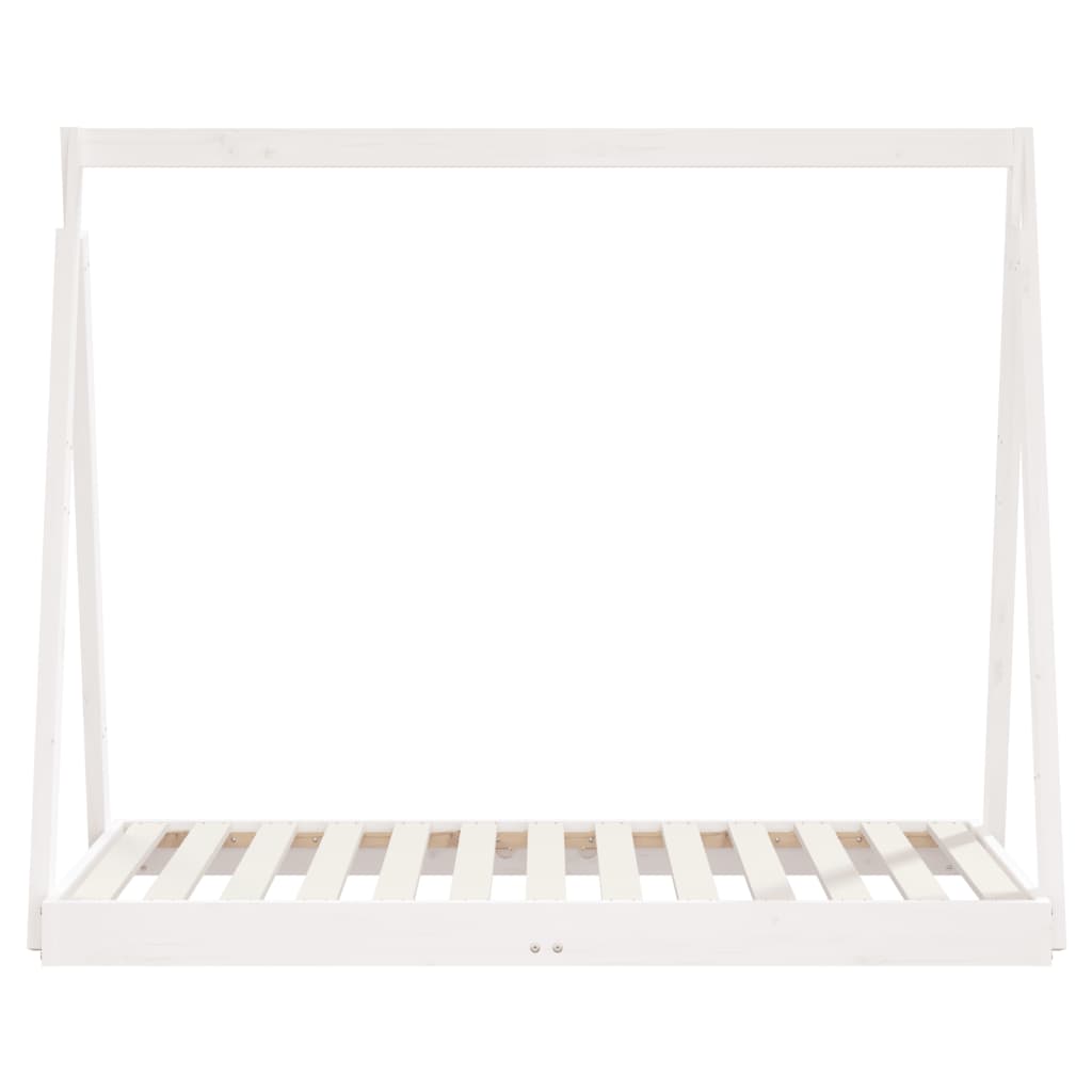 Giroletto per Bambini Bianco 70x140cm in Legno Massello di Pino