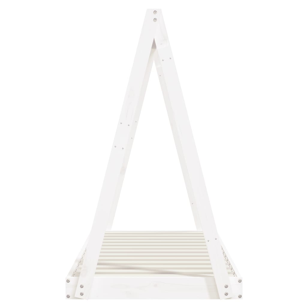 Giroletto per Bambini Bianco 70x140cm in Legno Massello di Pino