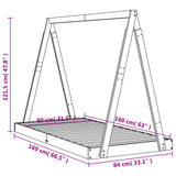 Giroletto per Bambini 80x160 cm in Legno Massello di Pino