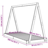 Giroletto per Bambini Bianco 80x200cm in Legno Massello di Pino