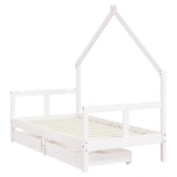 Giroletto Bambini con Cassetti Bianco 80x160 cm Massello Pino