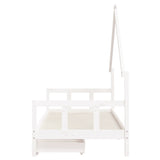 Giroletto Bambini con Cassetti Bianco 90x190 cm Massello Pino