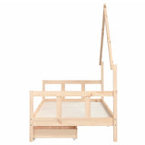 Giroletto Bambini con Cassetti 90x200 cm Legno Massello di Pino