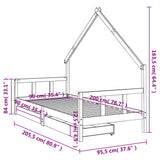 Giroletto Bambini con Cassetti 90x200 cm Legno Massello di Pino