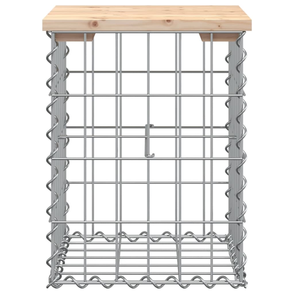 Panca Giardino Design Gabbione 33x31x42 cm Legno Massello Pino