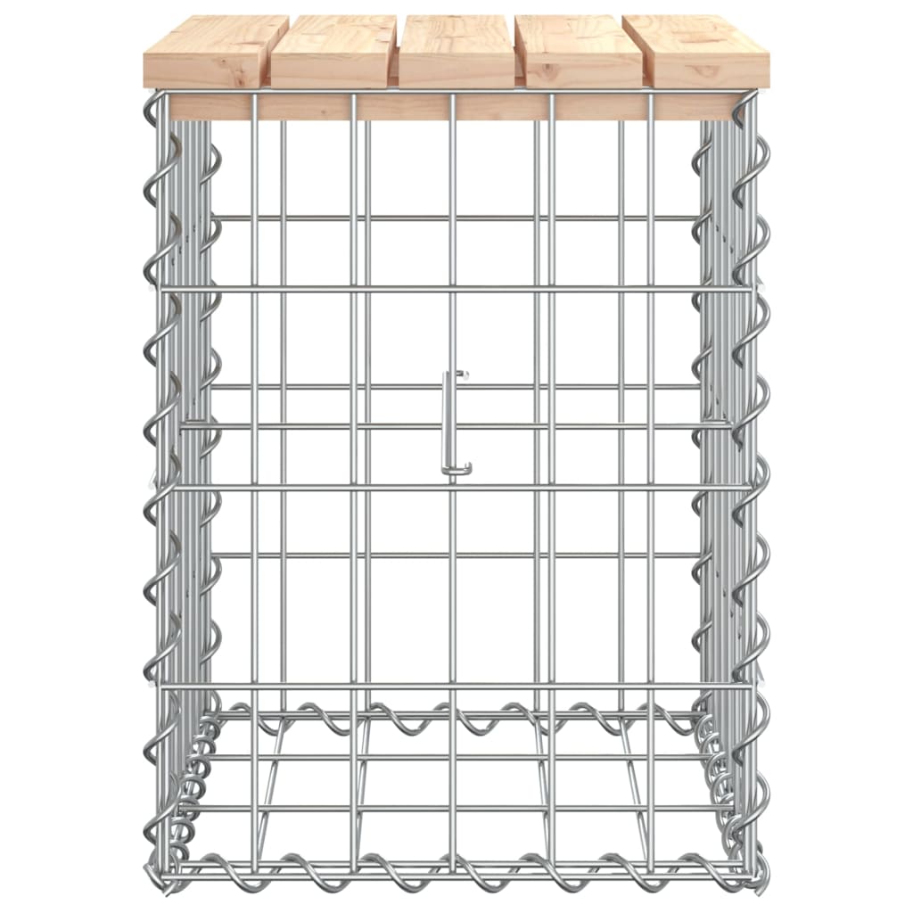 Panca Giardino Design Gabbione 33x31x42 cm Legno Massello Pino