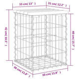 Panca Giardino Design Gabbione 33x31x42 cm Legno Massello Pino