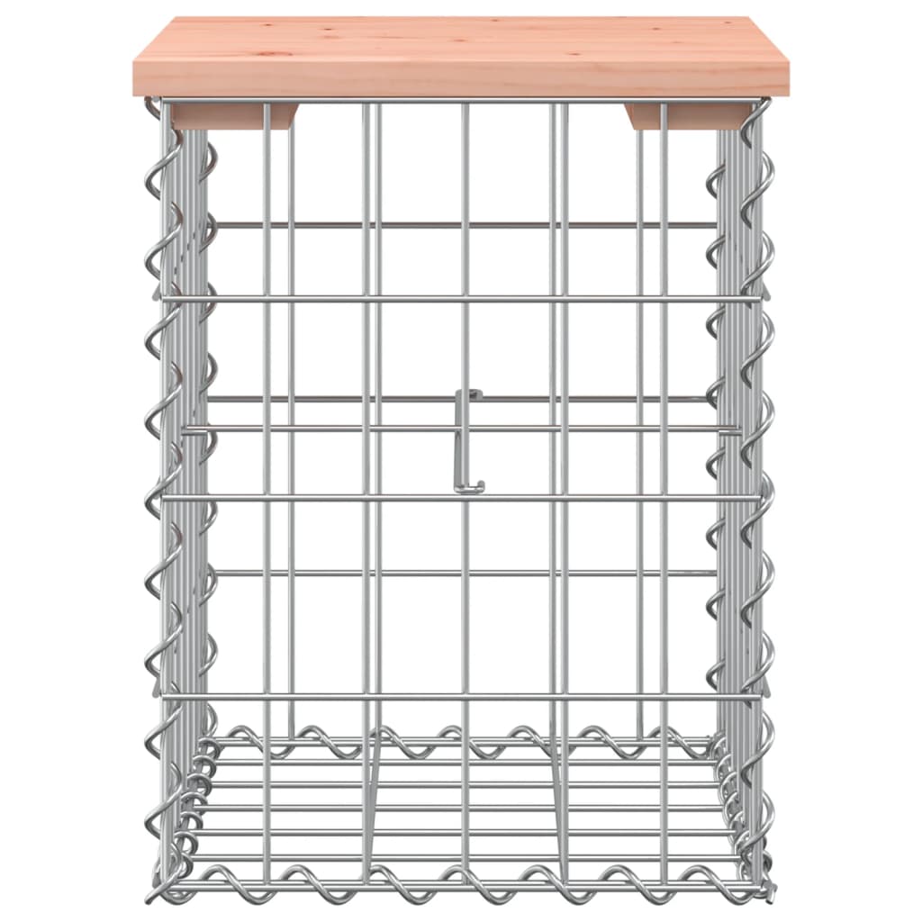 Panca da Giardino Design Gabbione 33x31x42 cm Massello Douglas