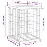 Panca da Giardino Design Gabbione 33x31x42 cm Massello Douglas