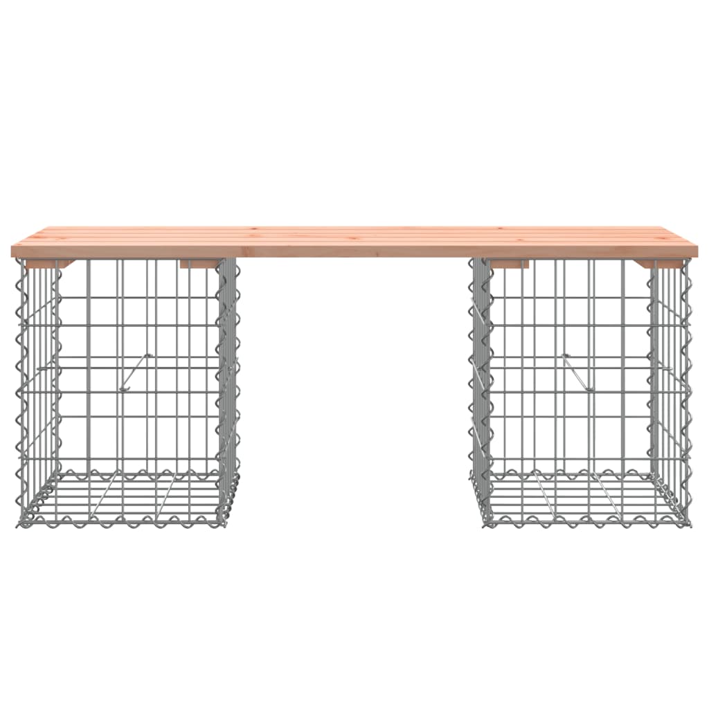 Panca da Giardino Design Gabbione 103x31x42 cm Massello Douglas