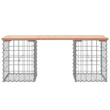 Panca da Giardino Design Gabbione 103x31x42 cm Massello Douglas