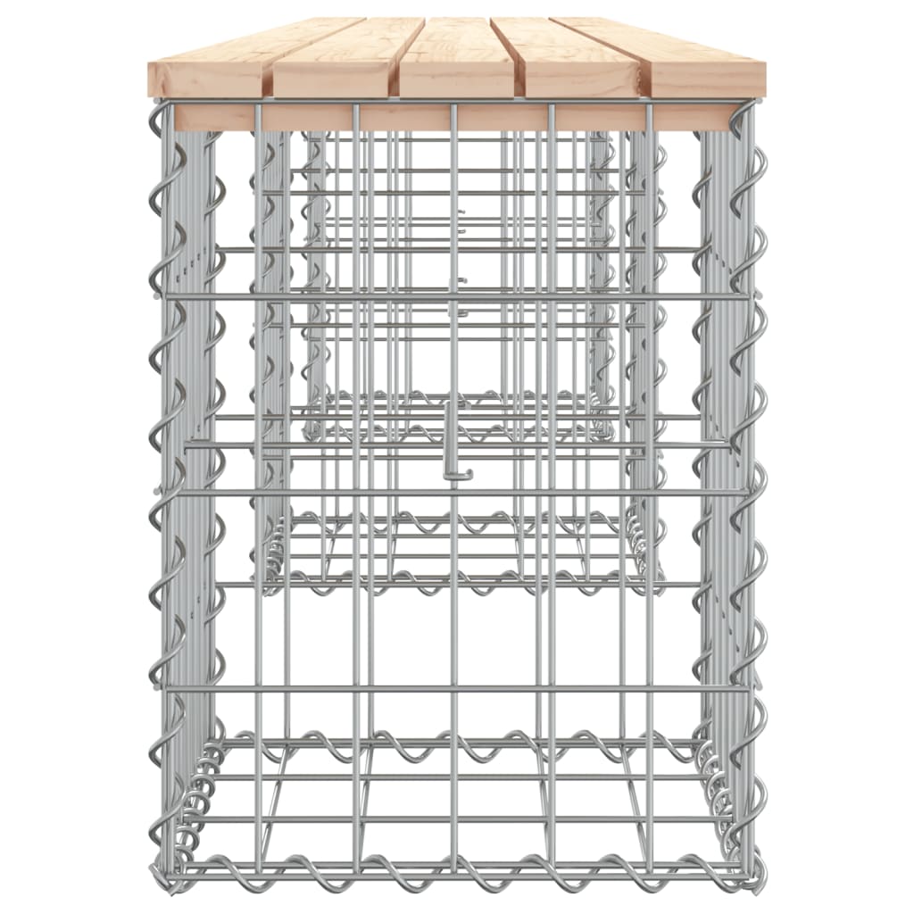 Panca Giardino Design Gabbione 203x31x42 cm Legno Massello Pino