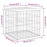 Panca Giardino Design Gabbione 43x44x42 cm Legno Massello Pino