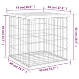 Panca da Giardino Design Gabbione 43x44x42 cm Massello Douglas