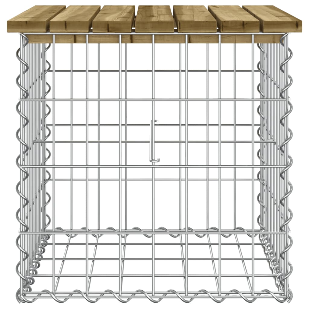 Panca da Giardino Design Gabbione 43x44x42 cm Pino Impregnato