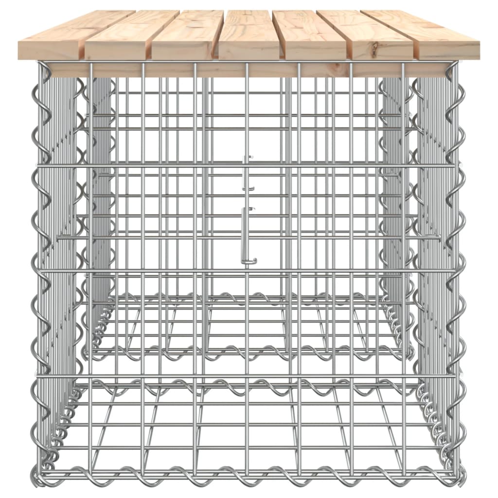 Panca Giardino Design Gabbione 103x44x42 cm Legno Massello Pino