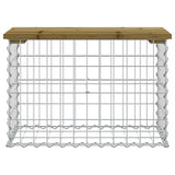 Panca da Giardino Design Gabbione 63x31,5x42 cm Pino Impregnato