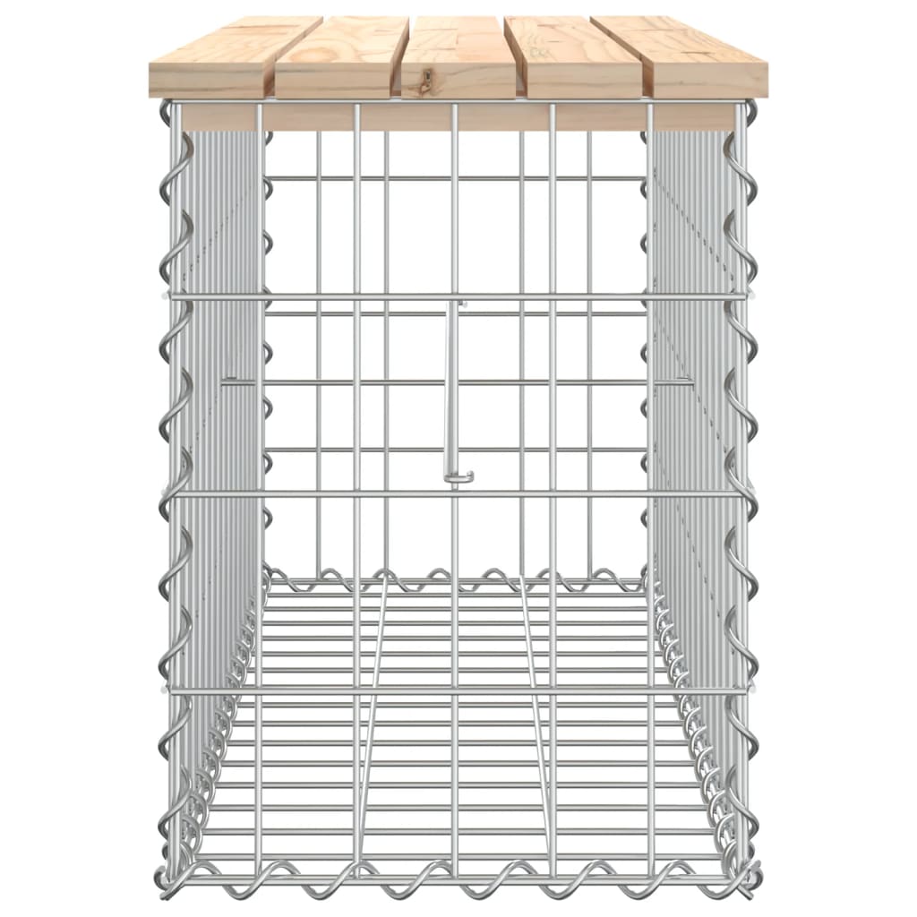 Panca Giardino Design Gabbione 83x31,5x42cm Legno Massello Pino