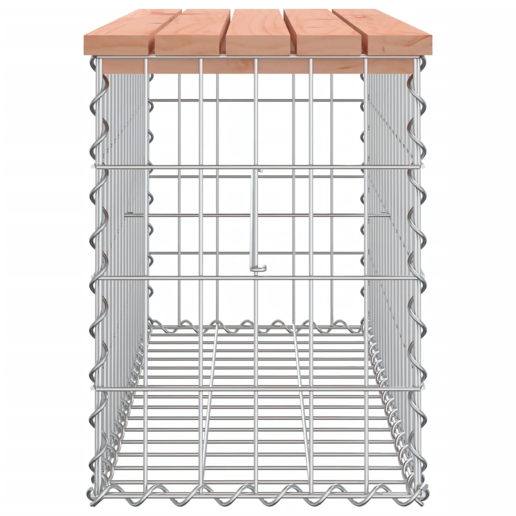 Panca da Giardino Design Gabbione 83x31,5x42cm Massello Douglas