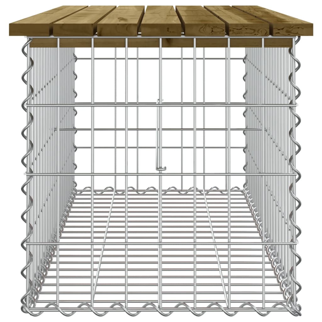 Panca da Giardino Design Gabbione 103x44x42 cm Pino Impregnato