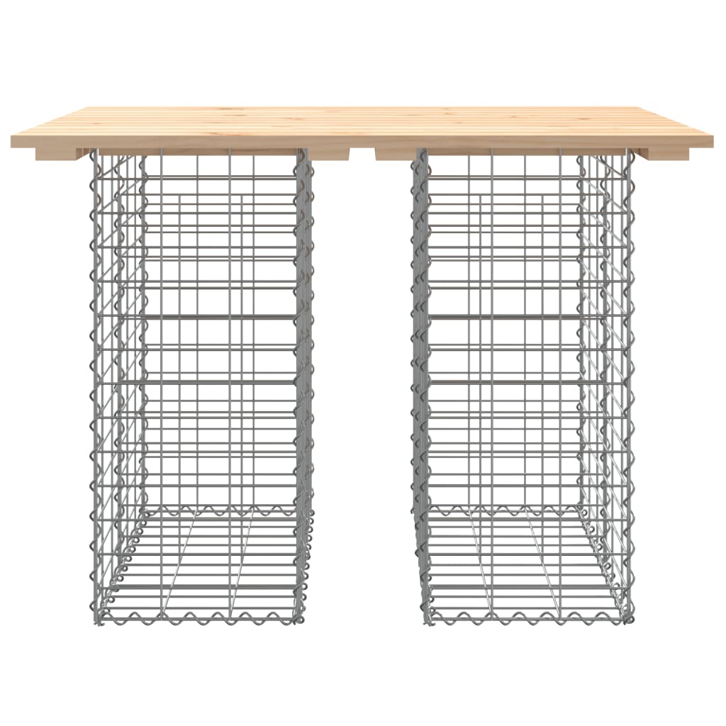 Panca Giardino Design Gabbione 100x70x72 cm Legno Massello Pino