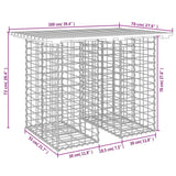 Panca Giardino Design Gabbione 100x70x72 cm Legno Massello Pino