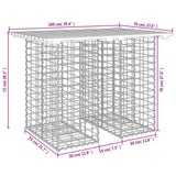 Panca da Giardino Design Gabbione 100x70x72 cm Massello Douglas