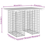 Panca Giardino Design Gabbione 100x70x72 cm Legno Massello Pino