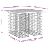 Panca da Giardino Design Gabbione 100x102x72 cm Pino Impregnato