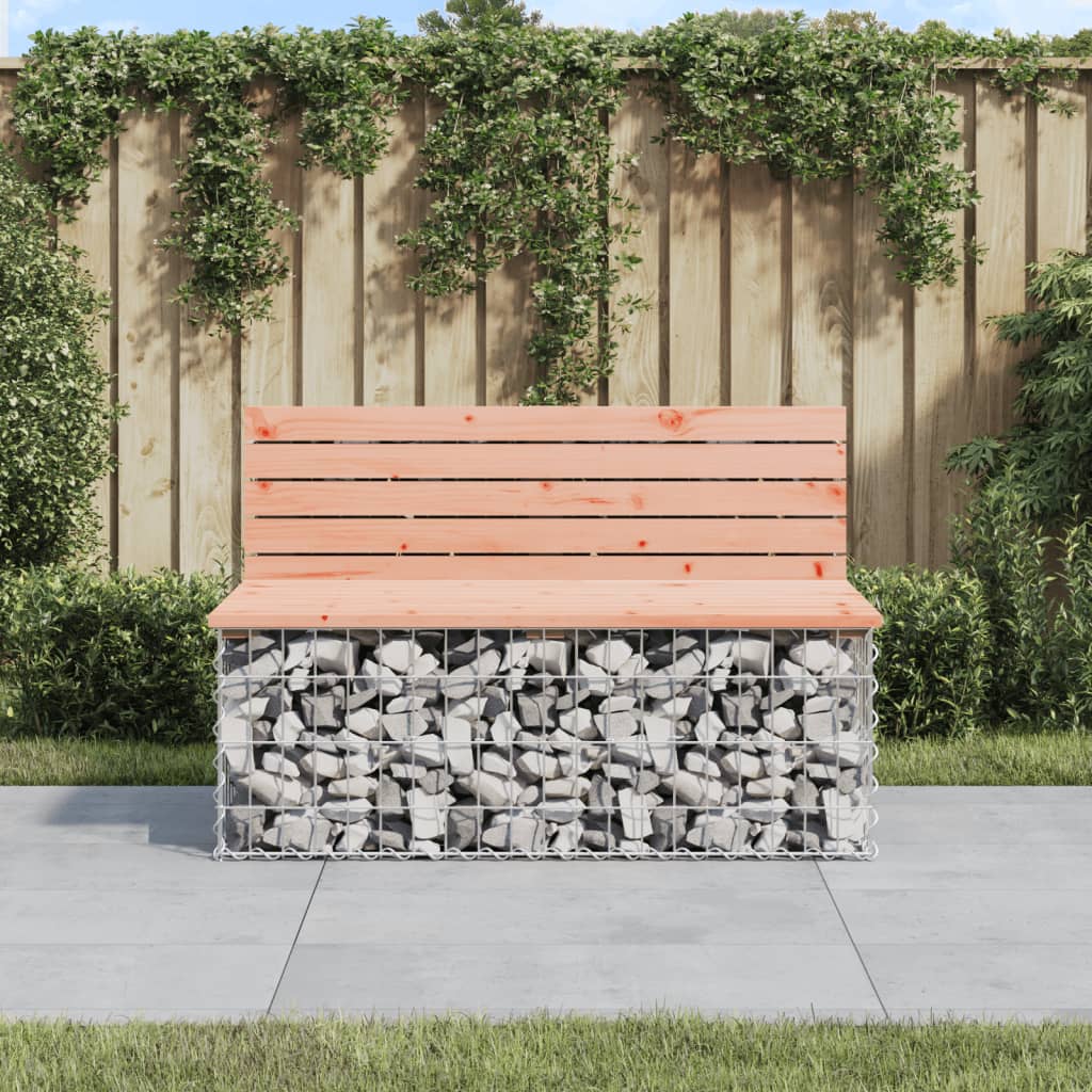 Panca da Giardino Design Gabbione 103x70x65 cm Massello Douglas