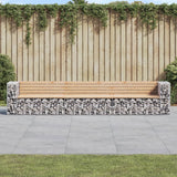 Panca Giardino Design Gabbione 347x71x65,5 cm Massello di Pino