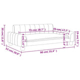 Divano per Bambini Grigio Scuro 90x53x30 cm in Tessuto