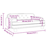 Divano per Bambini Nero 70x45x30 cm in Similpelle