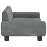 Divano per Bambini Grigio Scuro 70x45x33 cm in Velluto