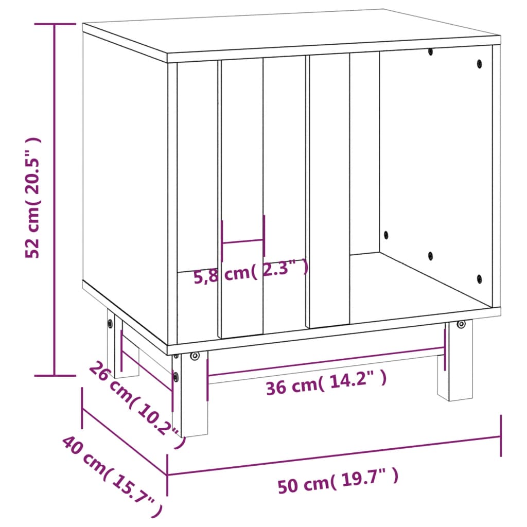 Miele Dog House 50x40x52 cm in Solid Pine Wood