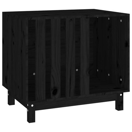 Black Dog House 70x50x62 cm in Solid Pine Wood