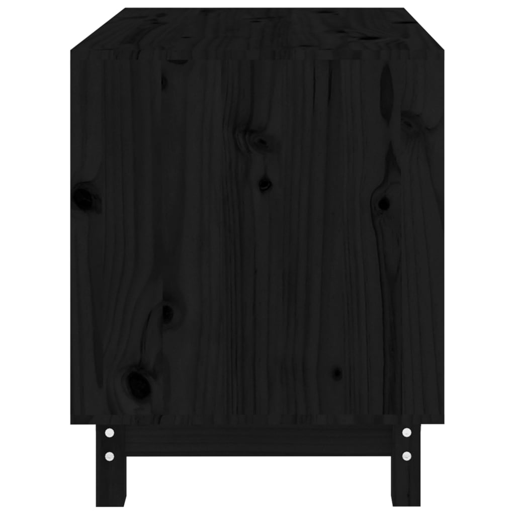 Black Dog House 70x50x62 cm in Solid Pine Wood