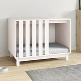 White Dog House 90x60x67 cm in Solid Pine Wood