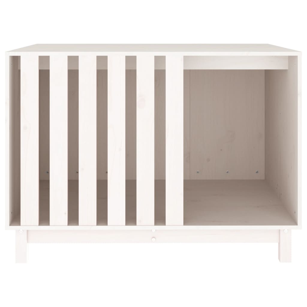 White Dog House 100x70x72 cm in Solid Pine Wood