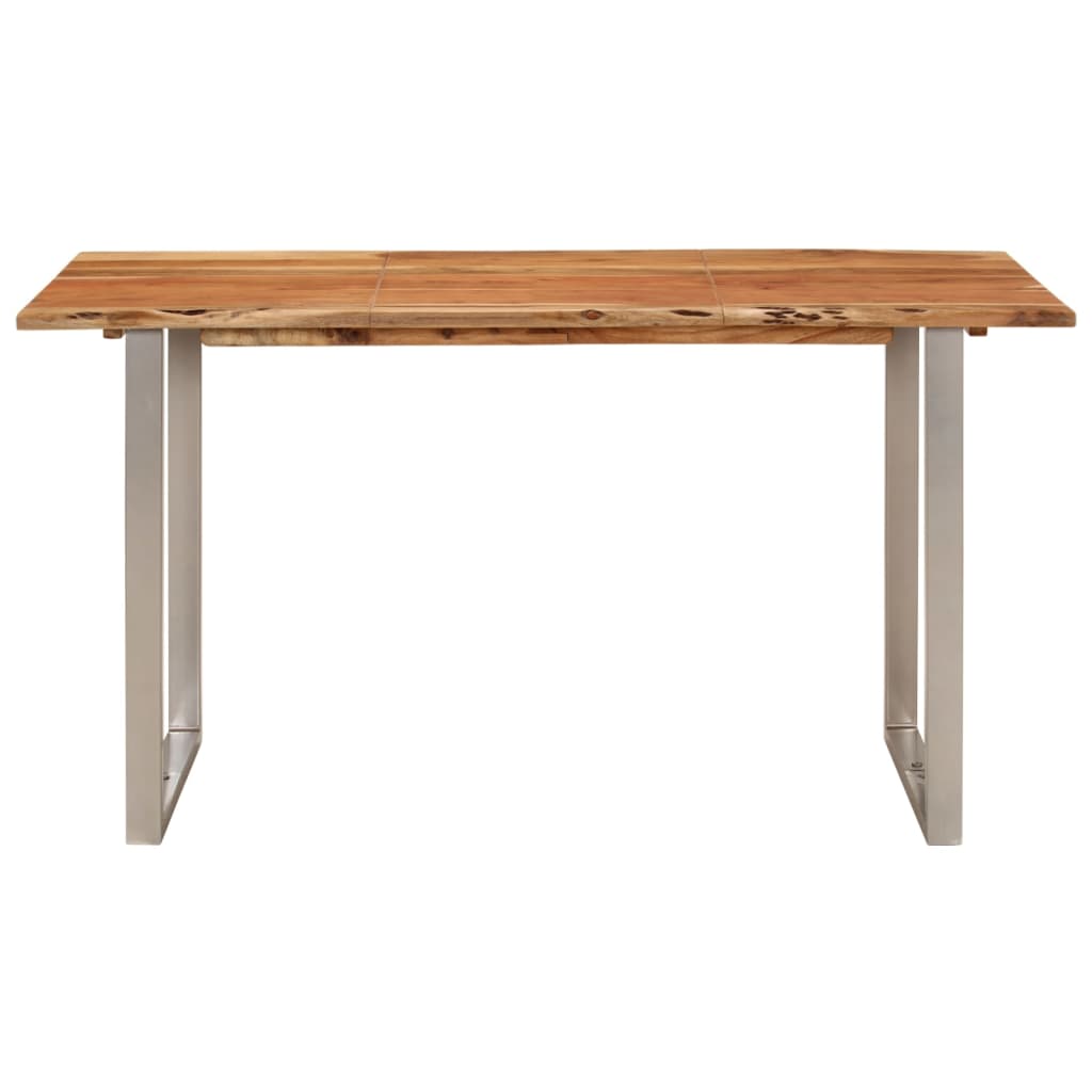 Tavolo da Pranzo 140x70x76 cm Legno Massello di Acacia