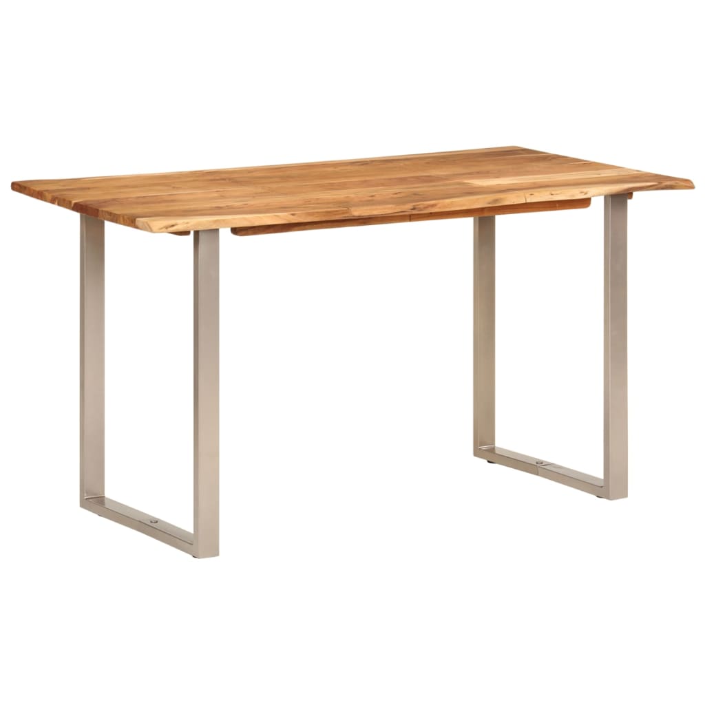 Tavolo da Pranzo 140x70x76 cm Legno Massello di Acacia