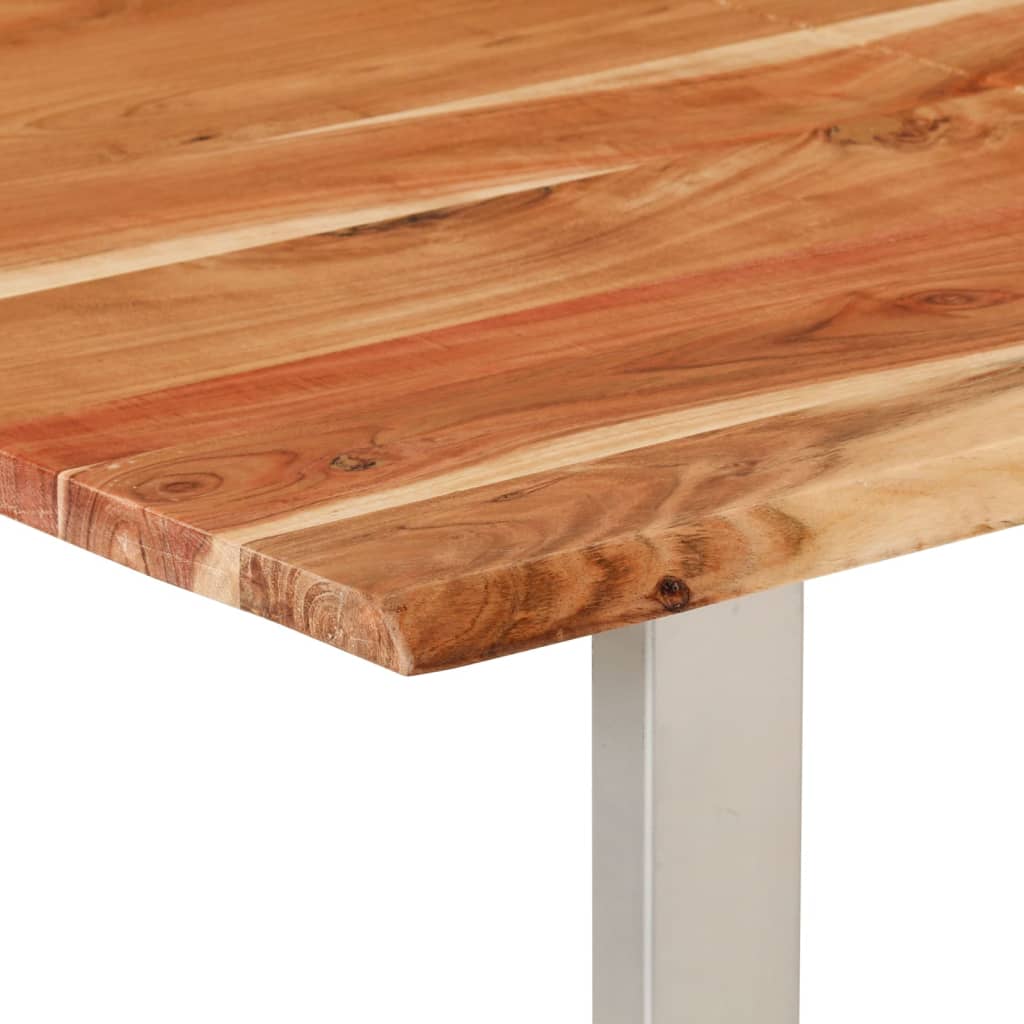 Tavolo da Pranzo 140x70x76 cm Legno Massello di Acacia