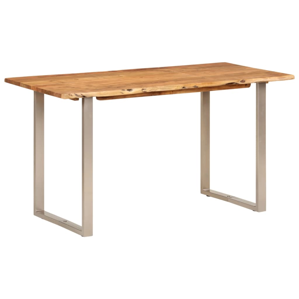 Tavolo da Pranzo 140x70x76 cm Legno Massello di Acacia