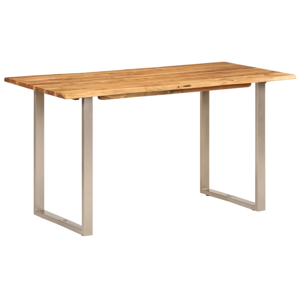 Tavolo da Pranzo 140x70x76 cm Legno Massello di Acacia