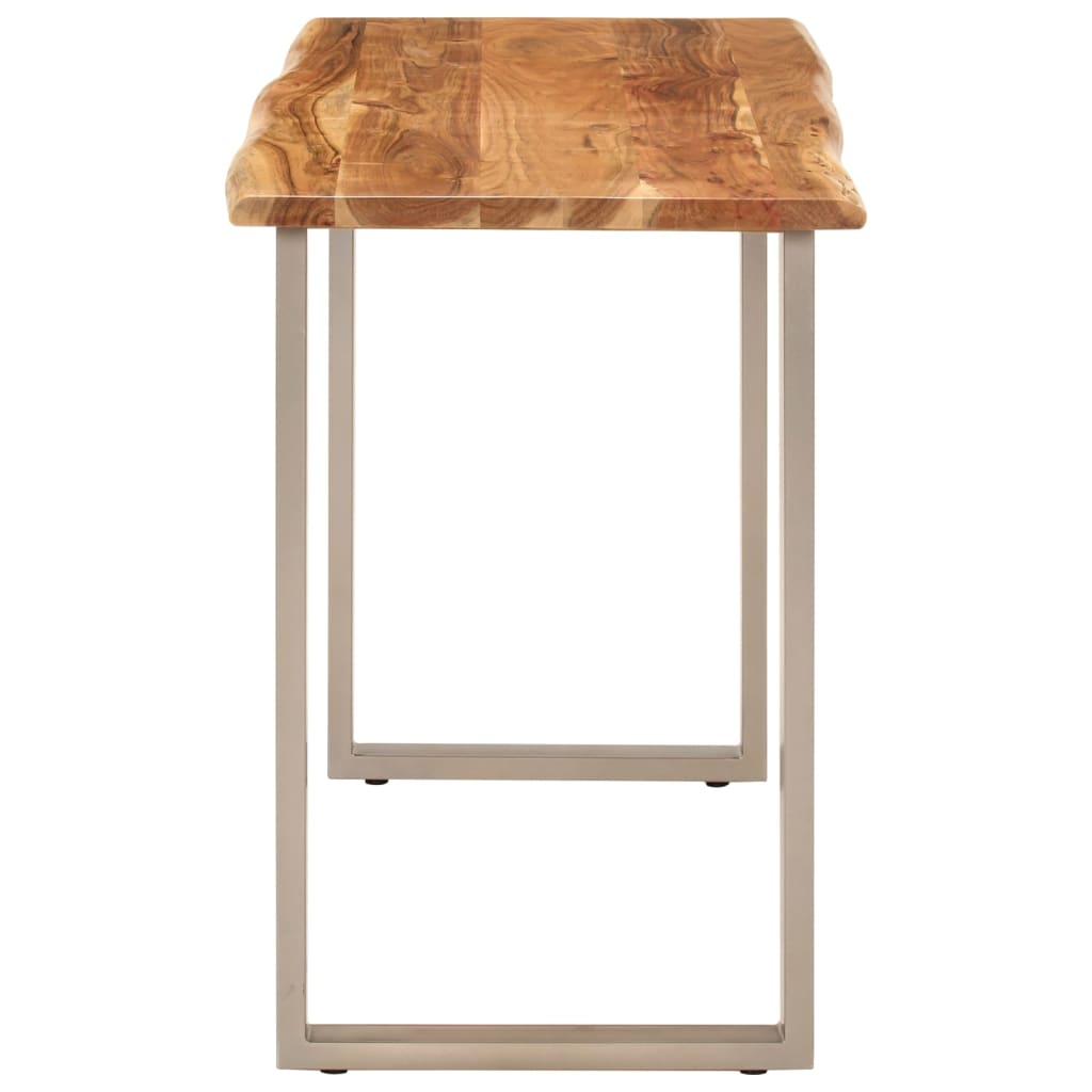 Tavolo da Pranzo 110x50x76 cm Legno Massello di Acacia