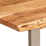 Tavolo da Pranzo 110x50x76 cm Legno Massello di Acacia