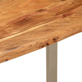 Tavolo da Pranzo 110x50x76 cm Legno Massello di Acacia