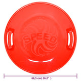 Slittino Rotondo Rosso 66,5 cm in PP