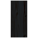 Portabottiglie Nero 56x25x56 cm in Legno Massello di Pino