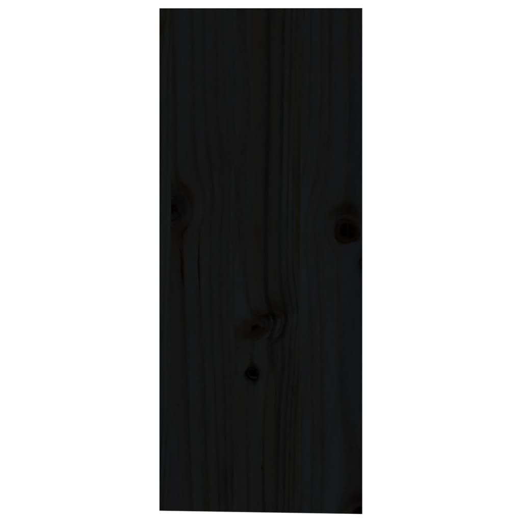 Portabottiglie Nero 62x25x62 cm in Legno Massello di Pino